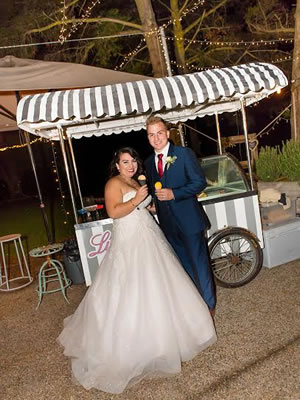 LuvLee Ice Cream Cart at a Wedding